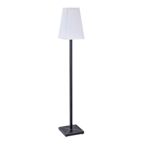 Floor lamp with wooden frame covered in leather - LIGHT | Giobagnara