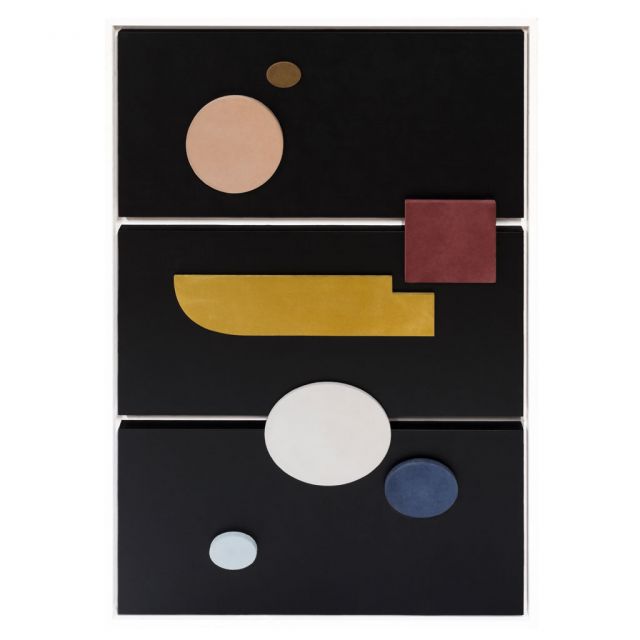 Wall sculpture in suede leather with nappa frame - Giant Tabou | Giobagnara Il Prato Venezia