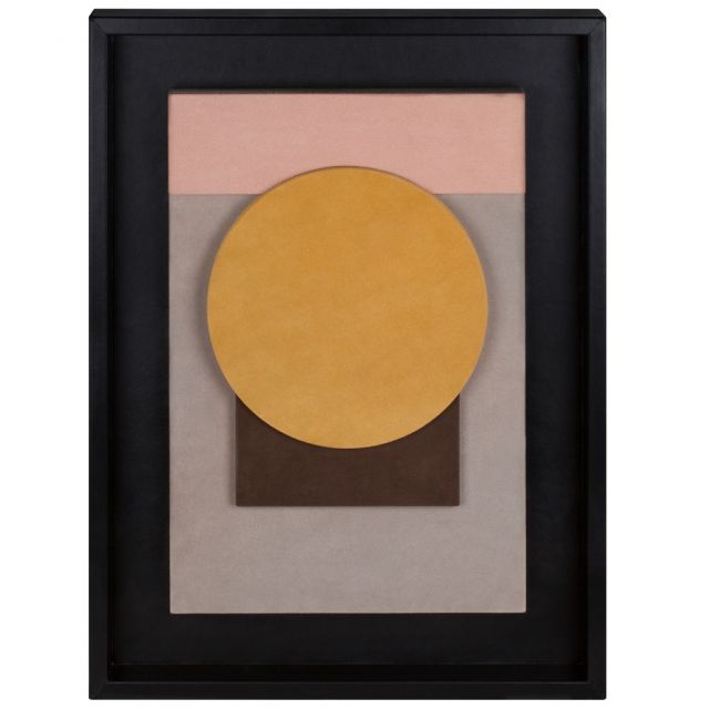 Wall sculpture in suede leather with nappa frame - Frame 5 Tabou | Giobagnara Il Prato Venezia