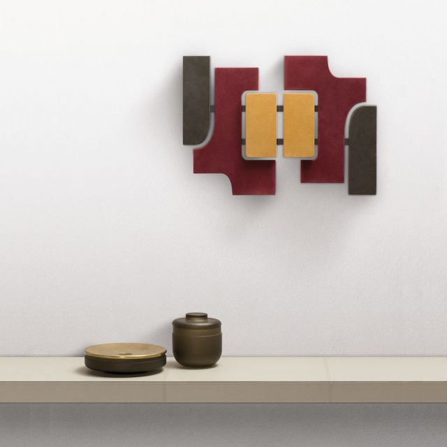 Wall sculpture in suede - Parete 3 Tabou | Giobagnara