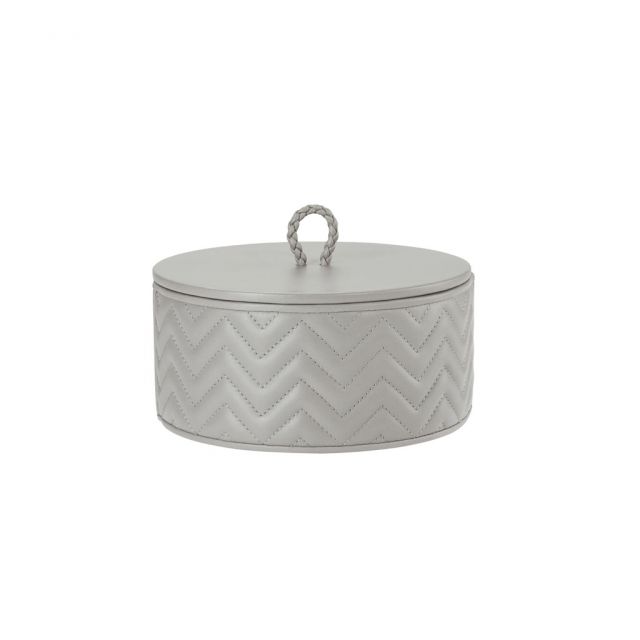 Herringbone Round Box Medium - Jana | Giobagnara