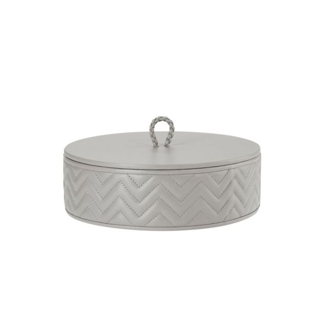 Herringbone Round Box Large - Jana | Giobagnara
