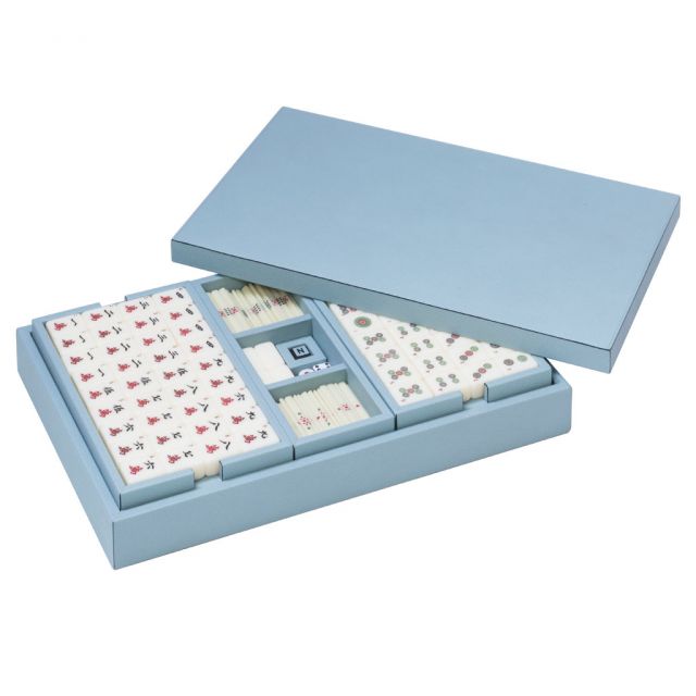 Mahjong wooden and leather game case | GioBagnara Venezia