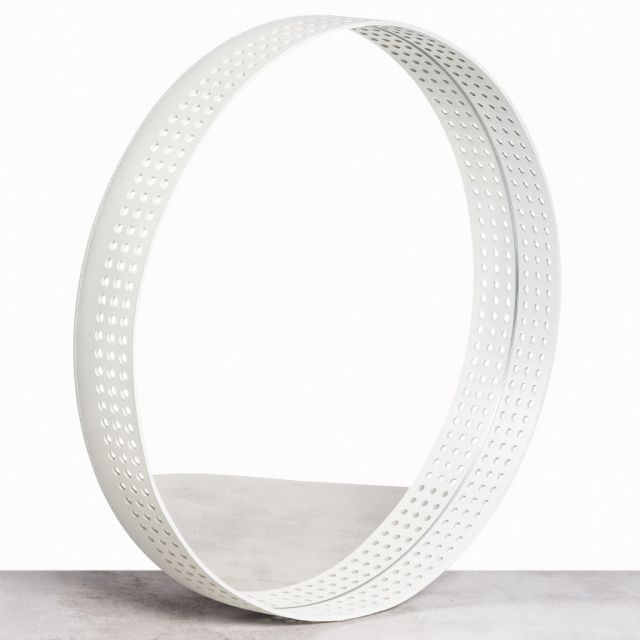 Mirror with perforated saddlery frame - Mimosa | GioBagnara Venezia