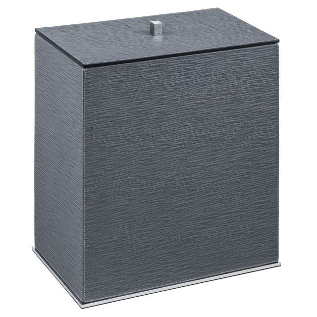 Rectangular bin covered in leather - Firenze | GioBagnara Venezia