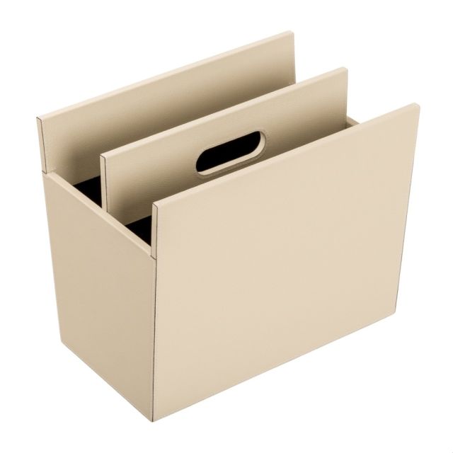 Magazine holder in wood and leather - EDITH | Giobagnara