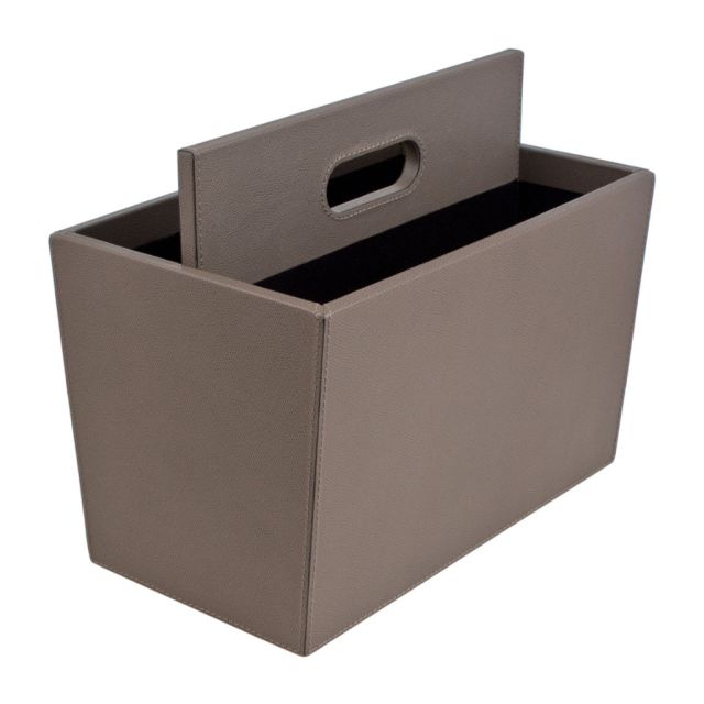 Magazine holder with structure covered in leather - DAILY | Giobagnara