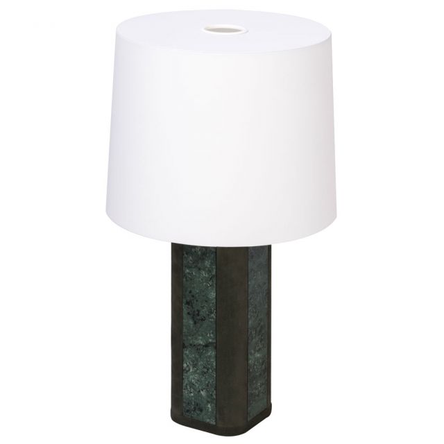 Marble table lamp with leather covering - Solferino