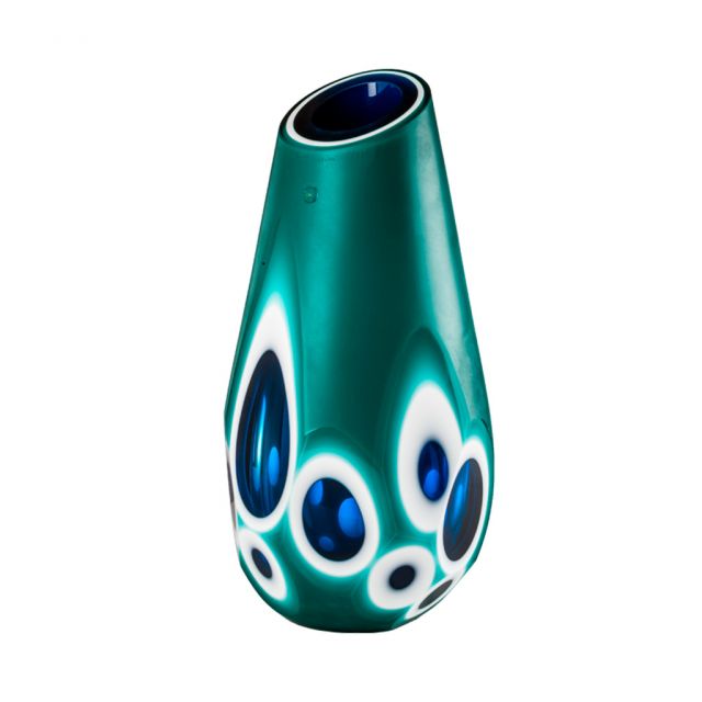 Geodi Vase - Aquamarine White Milk Green