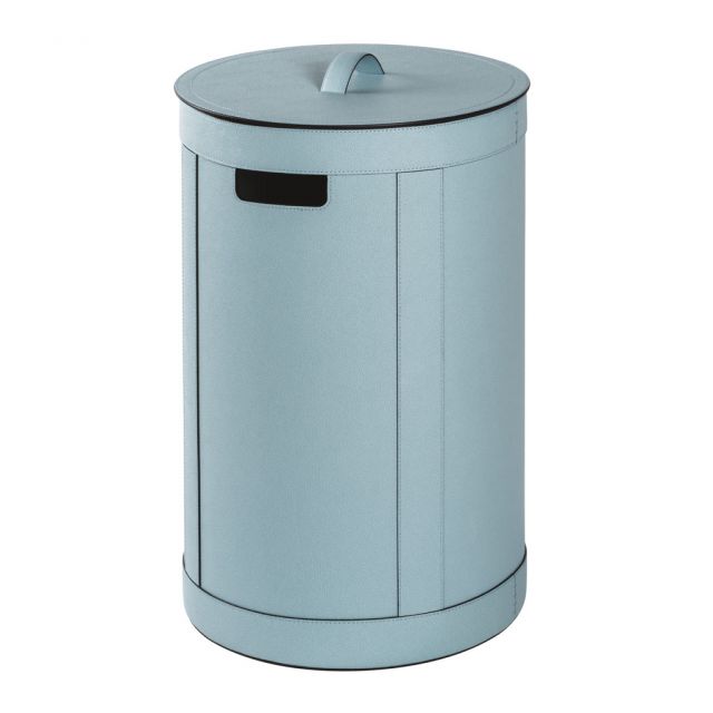 Tall round storage basket with lid | Giobagnara