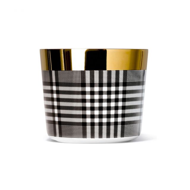 Champagne cup in porcelain and precious metal - Fashion Glencheck | GioBagnara Venezia