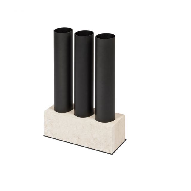 Marble umbrella stand rectangular - Ulisse | Giobagnara