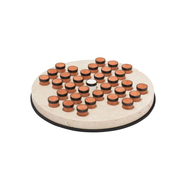 Marble solitaire set round - Tivoli | Giobagnara