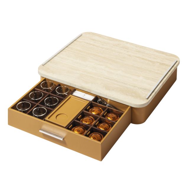 MARBLE COFFEE&TEA DRAWER ORGANIZER  + CUPS FOR PROFESSIONAL CAPSULES - SAINT GERMAIN DELUXE@152349CAI
