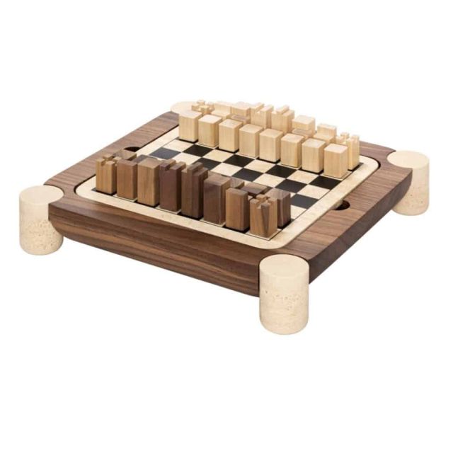 CHESS/DRAUGHTS GAME SET - MOCAMBO