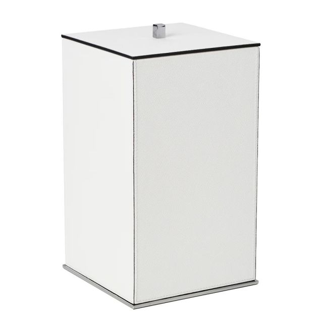 Square bin covered in leather - Firenze | GioBagnara Venezia