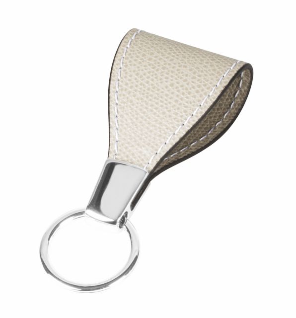 Key rings in leather and chrome metal | Giobagnara