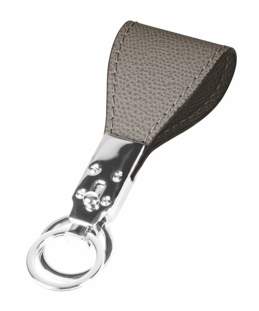 Key rings in leather and chrome metal | Giobagnara