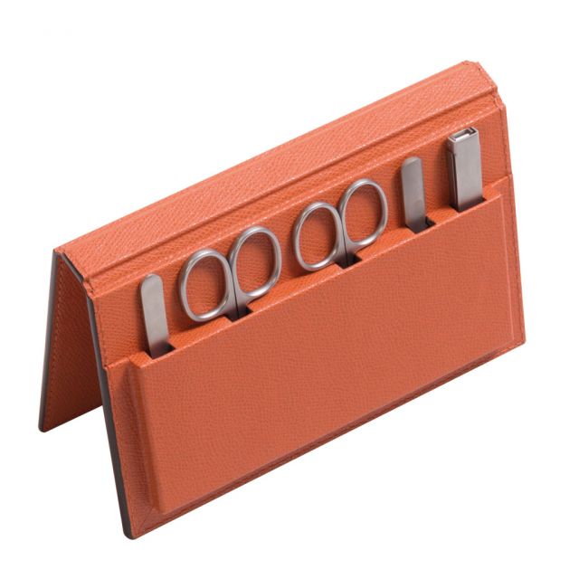 Manicure travel set, envelope in calf skin leather - VALS | Giobagnara