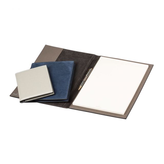 Notepad holder in suede leather | Giobagnara