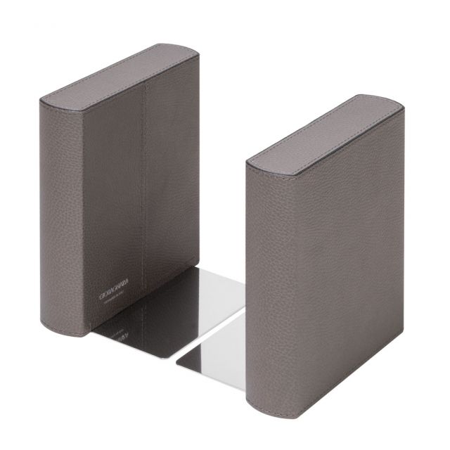Bookend with wooden structure covered in leather | Giobagnara