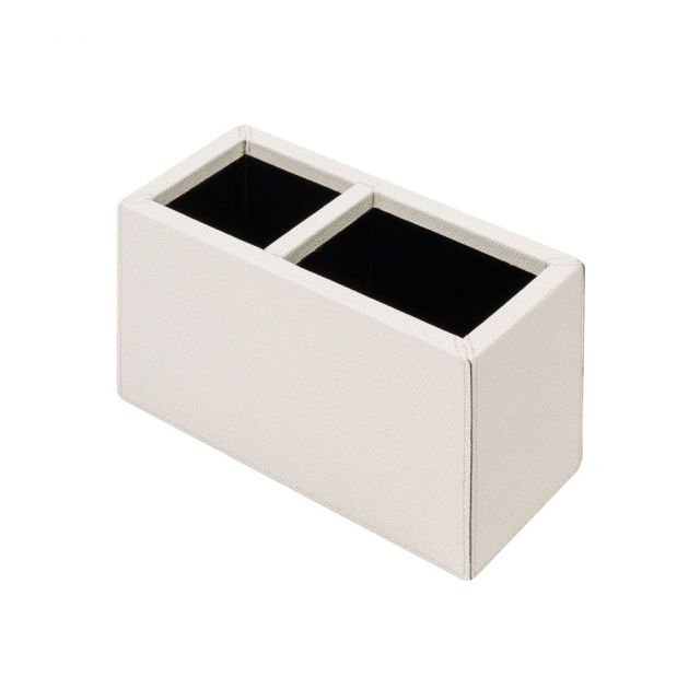 Pen holder in calf leather scratch resistant stain resistant handmade - DUEBIC | Giobagnara