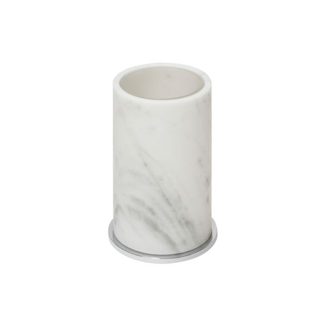 Arabescato marble toothbrush holder - Positano | Giobagnara