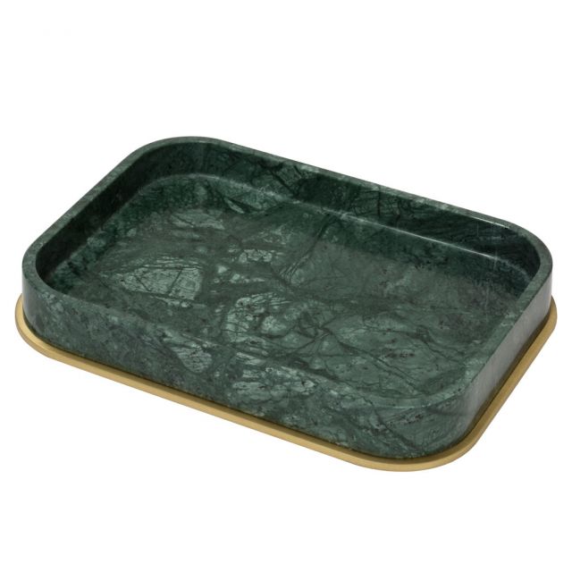 Green Guatemala Marble Rectangular Valet Tray - Positano | Giobagnara