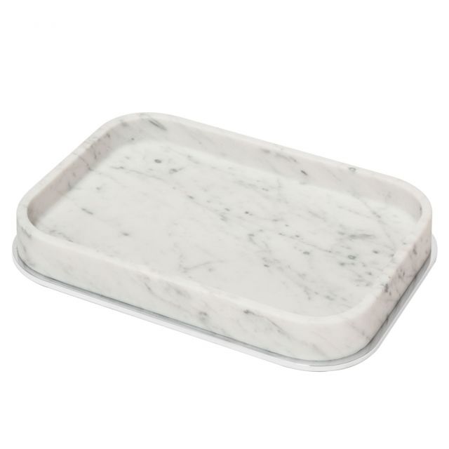 Arabescato marble rectangular valet tray - Positano | Giobagnara