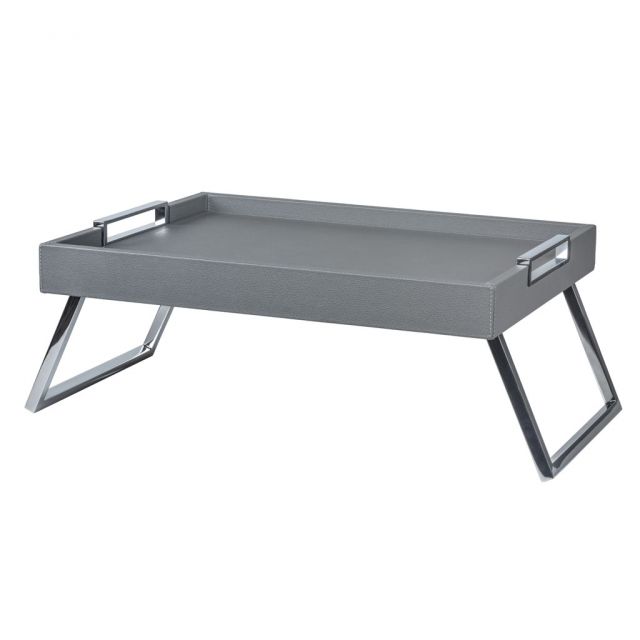 Wooden bed tray completely covered in leather - VIC | Giobagnara