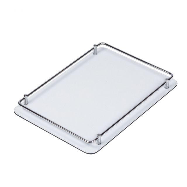 Rectangular tray covered in leather - RONDO' | Giobagnara