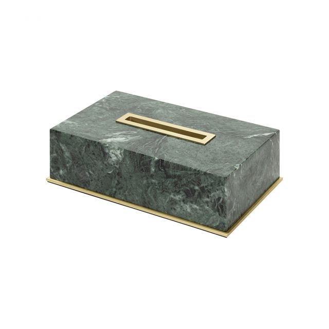 Marble rectangular tissue holder - Positano | Giobagnara