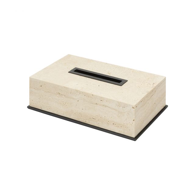 Marble rectangular tissue holder - Positano | Giobagnara