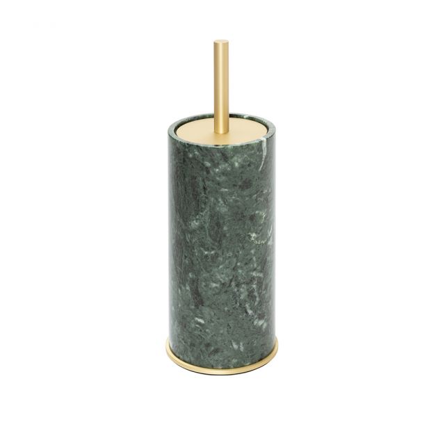 Marble toilet brush - Green Guatemala | Giobagnara Venezia