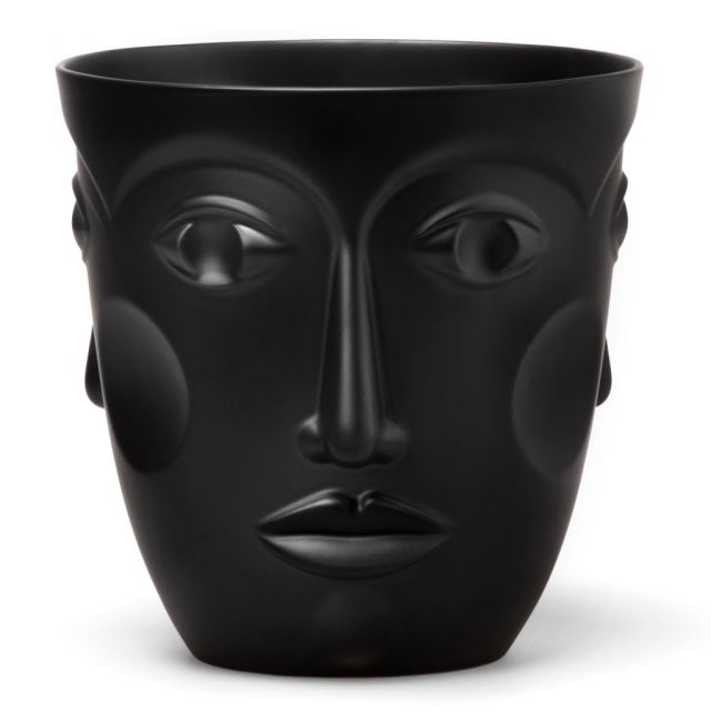 Ice bucket in wafer-thin porcelain satin black | Giobagnara Il Prato Venezia