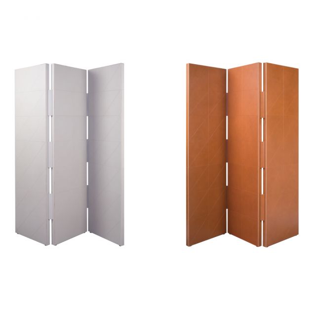 Screen in inlaid saddlery leather  - Gio screen | Giobagnara